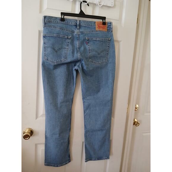 Levis 514 Jeans 36x30 Blue Light Wash Straight Leg Regular Comfortable Fit Denim - Picture 3 of 15